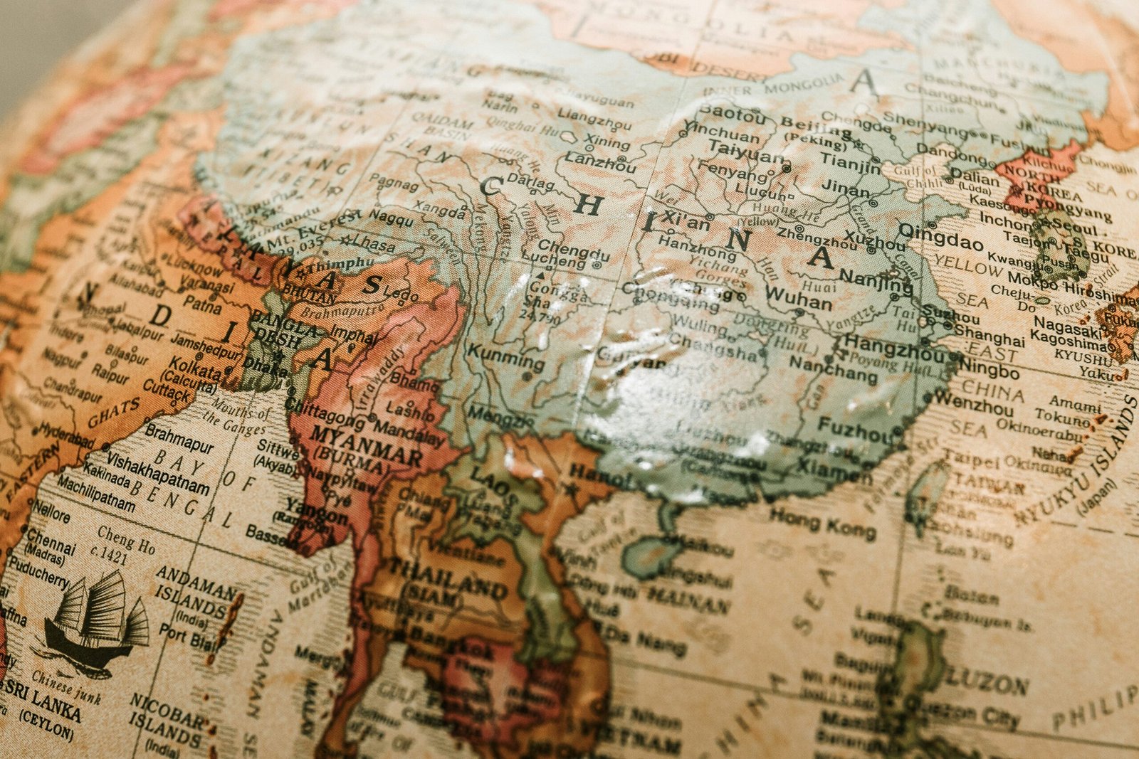 A vibrant map of Southeast Asia highlighting a 2-week travel itinerary through Thailand, Cambodia, and Vietnam.