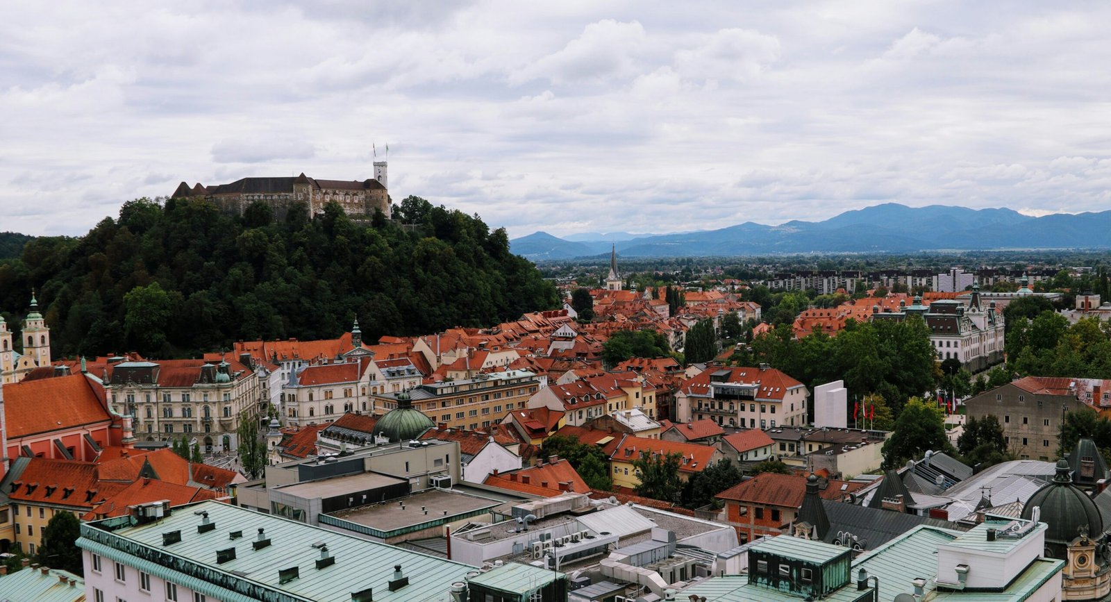 A beautiful view of Ljubljana, Slovenia.