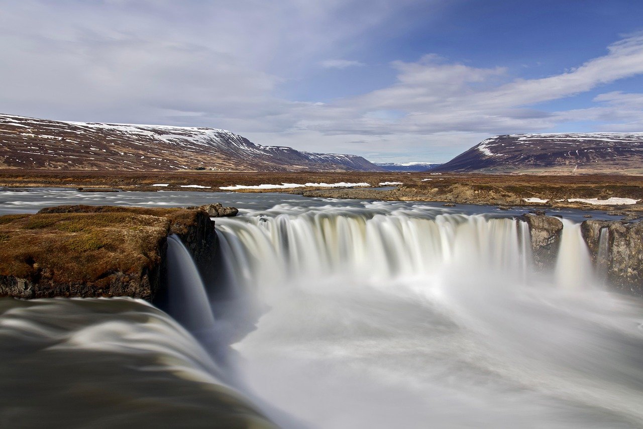 Iceland, waterfalls.