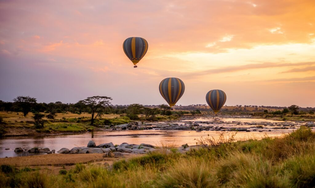Luxury tented camp overlooking the endless Serengeti plains
